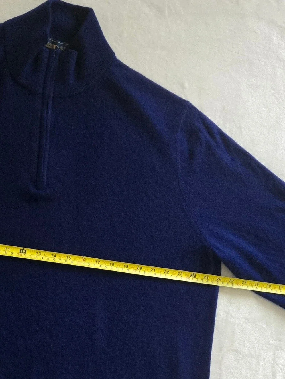 Biltmore Pure Cashmere Navy Quarter Zip Pullover Sweater XXL